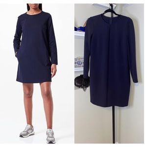 Blue long sleeve mini dress